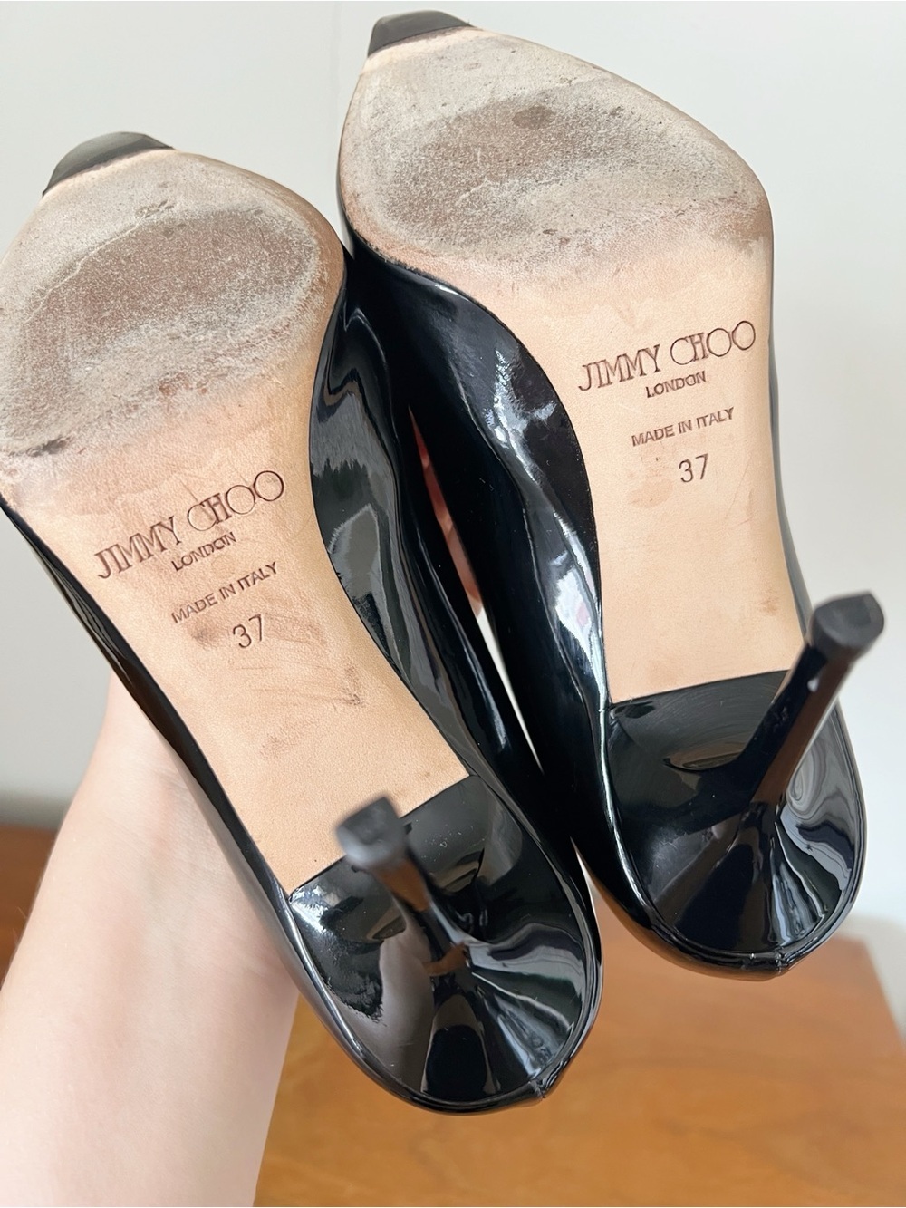 Jimmy Choo • Abel black patent leather pump stiletto heel 100mm point toe - Picture 12 of 15